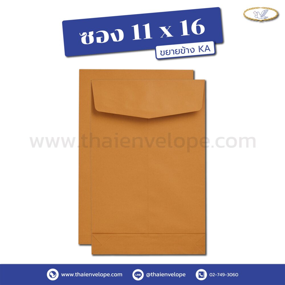 ซองขยายข้างน้ำตาล 11x16x2 นิ้ว