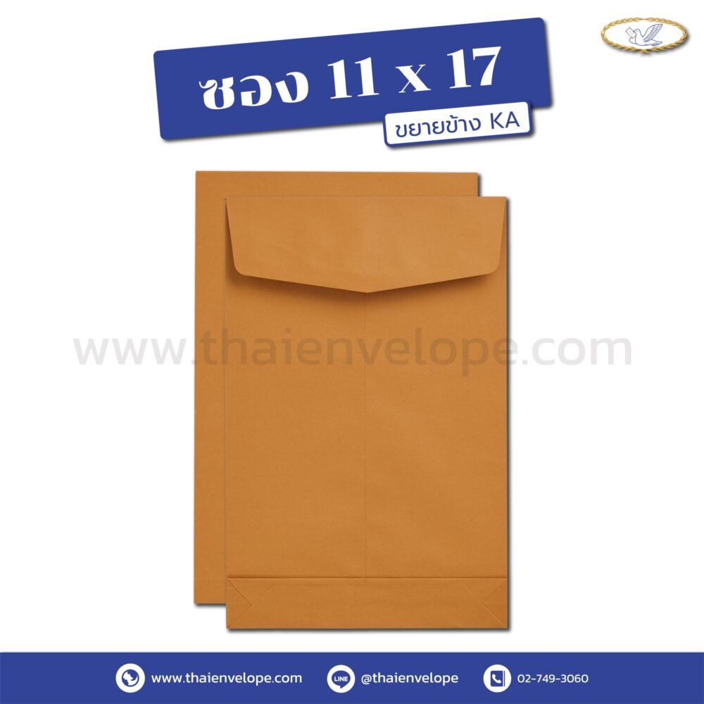 ซองขยายข้างน้ำตาล 11x17x2 นิ้ว KA