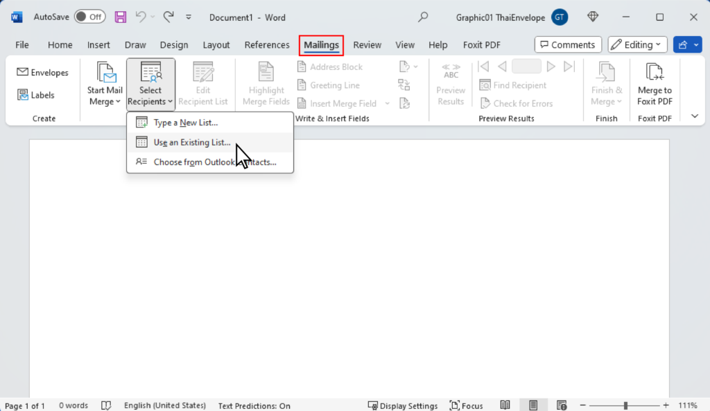 EXCEL ไป WORD
